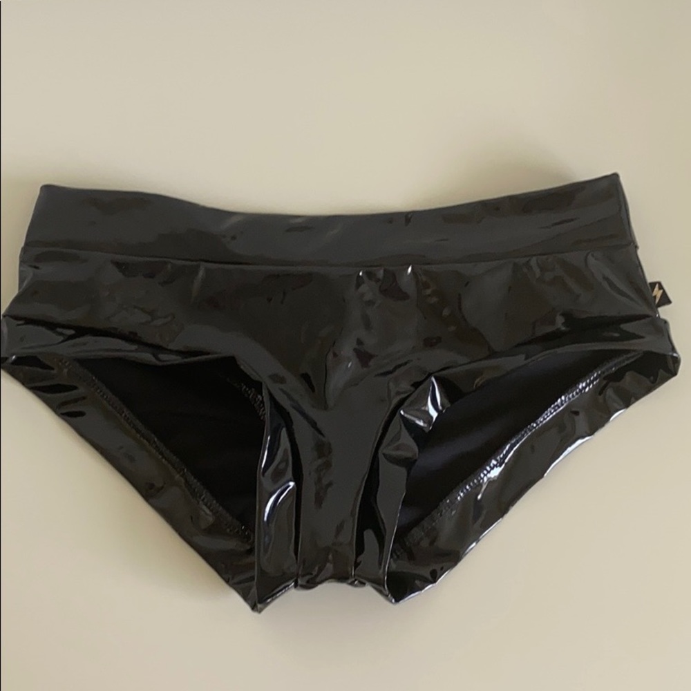 Cleo the Hurricane Liquid Leather Hot Pants